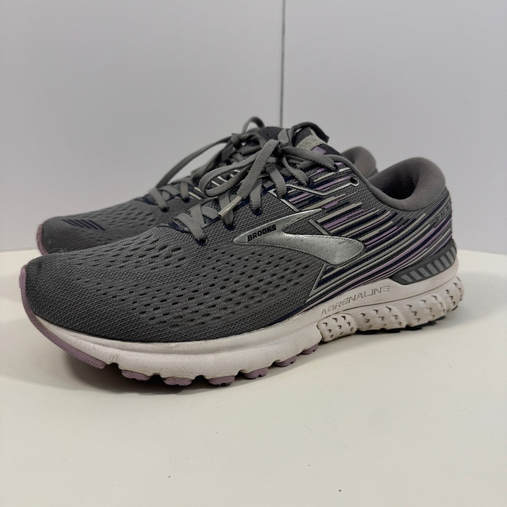 Brooks Adrenaline GTS Women's Running Shoes Gray Purple Cushioned Size 12 - Picture 2 of 14